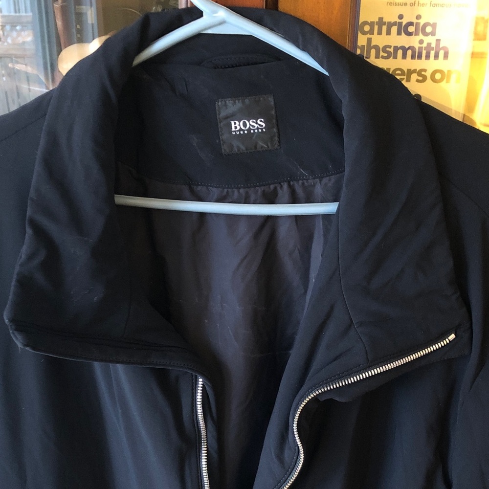 Boss Men's Black Windbreaker coat